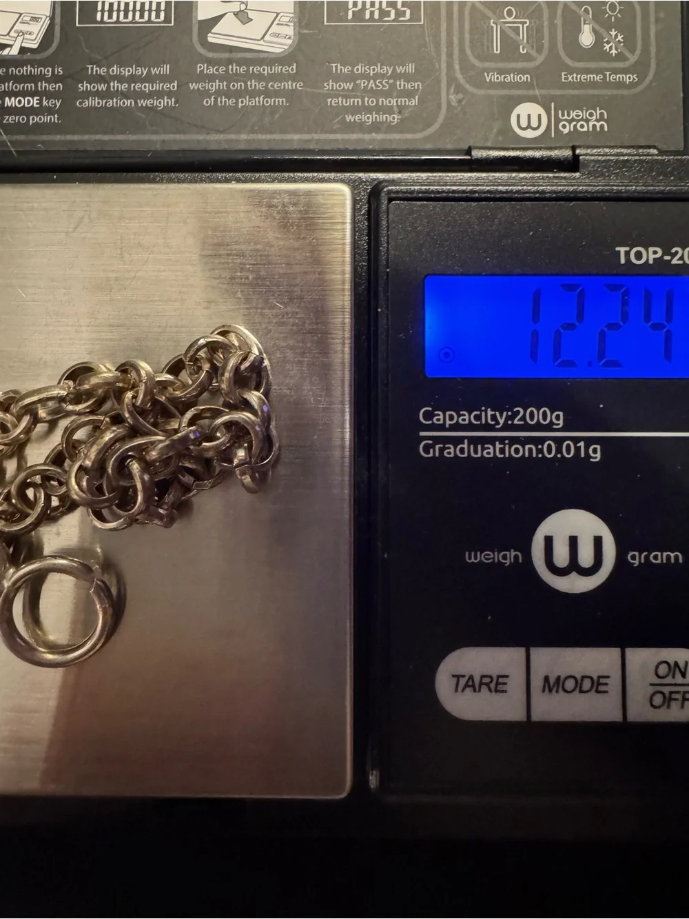 Sterling Silver 925 Rolo Link Toggle Bracelet 8” 12.24g